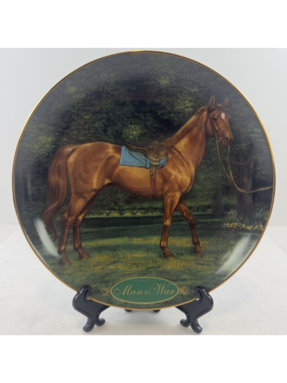 Vtg Man O War Champion Thoroughbreds Limited Edition Collector Plate 1996 8-inch - Picture 8 of 9